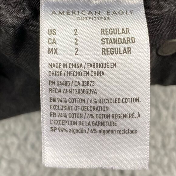 American Eagle Stretch Super High-Rise Baggy Straight Cargo Jean  | Size: 2  Reg - Picture 13 of 15